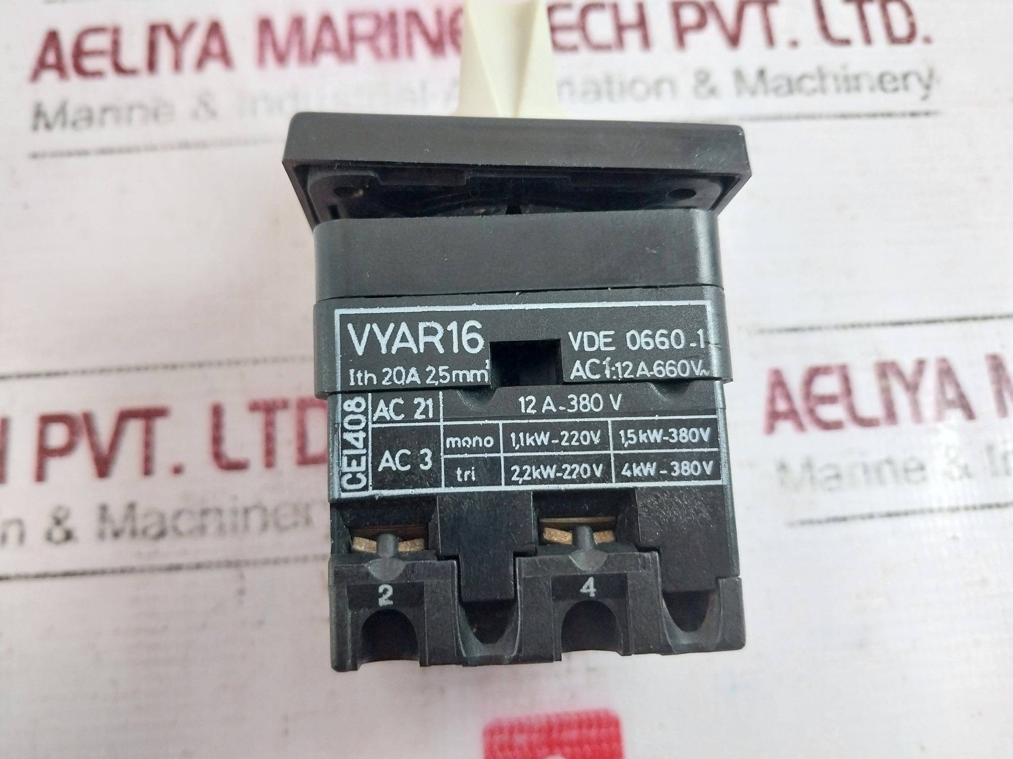 Entrelec Vyar16 Rotary Cam Switch 12A-660V Cei408