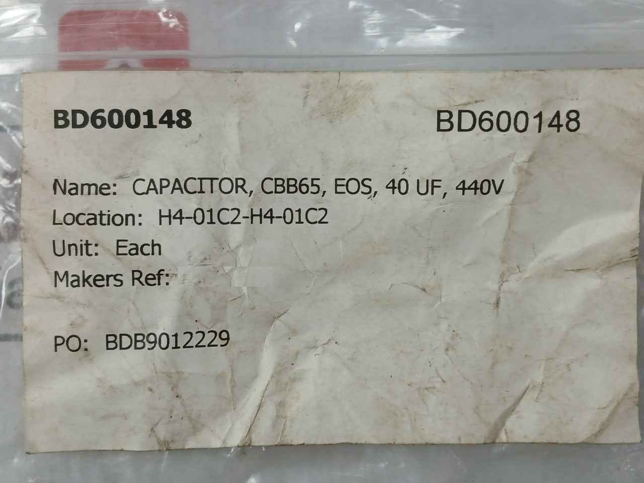 Eos Cbb65 Capacitor 440Vac 50/60Hz