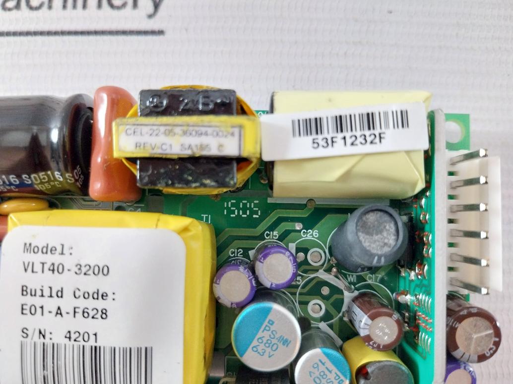 Eos Vlt40-3200 Switching Power Supply 50-60Hz 200–240V- Ac Rev.C1 53F1232F