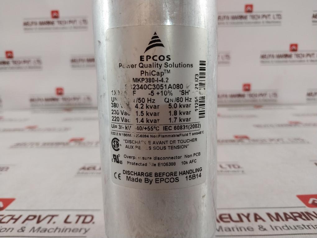 Epcos B32340C3051A080 Film Capacitor Mkp380-i-4.2 380Vac 4.2Kvar 5.0 Kvar