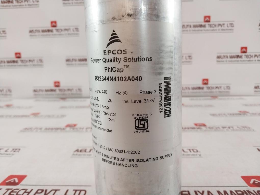 Epcos B32344N4102A040 Capacitor 440V 50Hz 13.1 Amp 10.0 Kvar Phase 3 39N23
