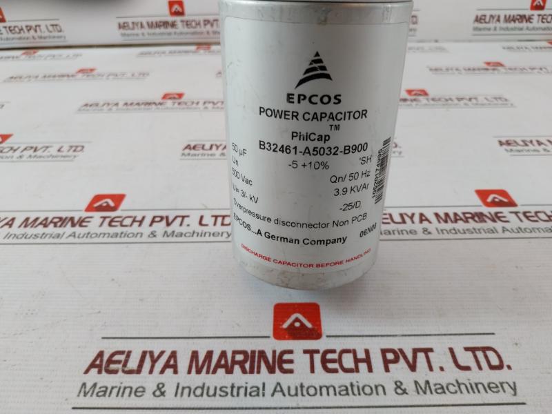 Epcos B32461-a5032-b900 Power Capacitor 500Vac 3.9Kvar 06N08 10520174995