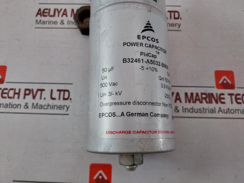 Epcos B32461-a5032-b900 Power Capacitor 500Vac 3.9Kvar 06N08 10520174995