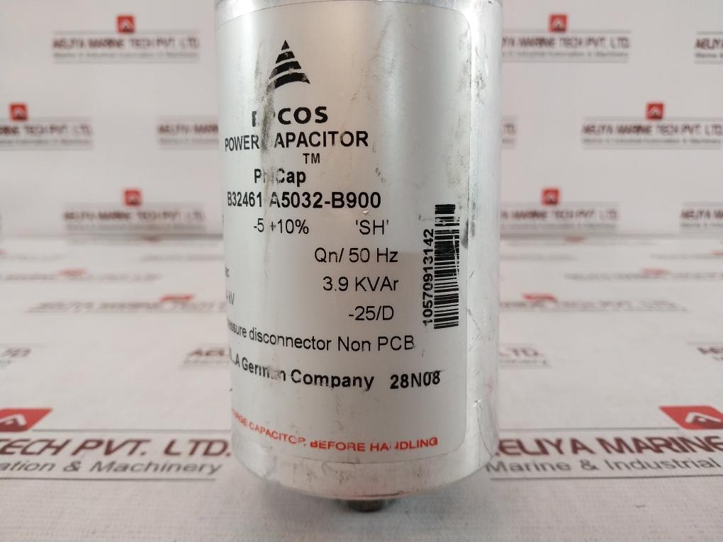 Epcos B32461-a5032-b900 Power Capacitor 500Vac 3.9Kvar Un Qn/50Hz 26N08