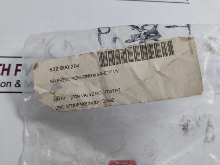 Er 04 Pressure Reducing & Safety Valve Od071F