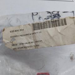 Er 04 Pressure Reducing & Safety Valve Od071F