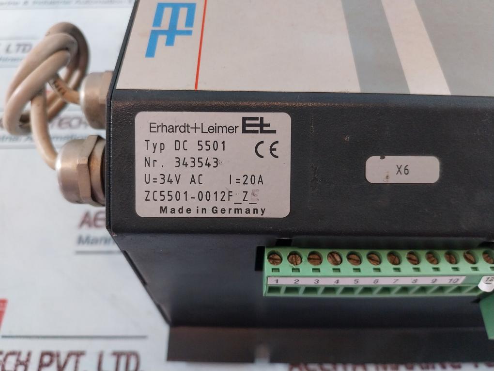 Erhardt+Leimer Dc 5501 Digital Controller Zc5501-0012F_Z_ 34V Ac 20A