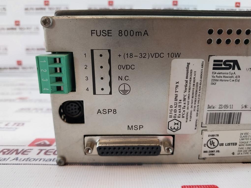 Esa Elettronica Vt155W00000 Operator Interface Panel