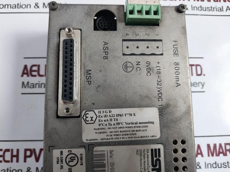 Esa Elettronica Vt155W00000 Operator Interface Panel 24 Vdc Rev: 1.1