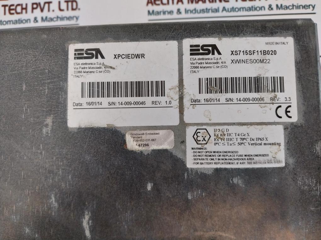 Esa Elettronica XS715SF11B020 Touch Panel XWINES00M22
