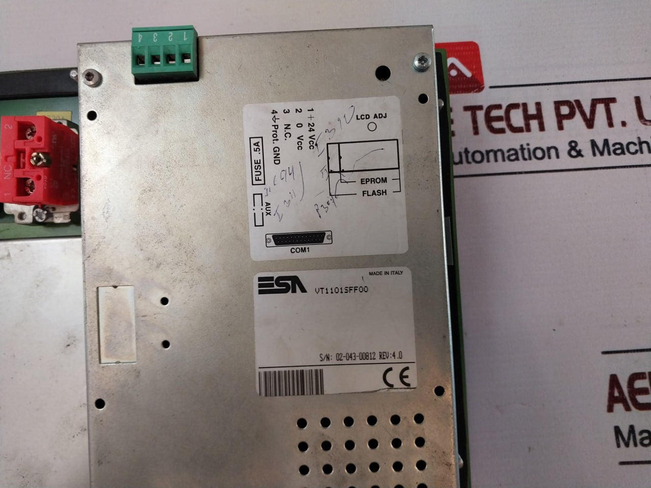 Esa Vt1101Sff00 Operator Interface Panel Rev: 4.0 +24 Vcc