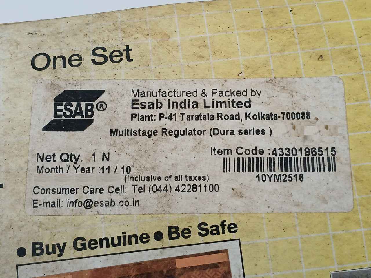 Esab 433-0196-515 Nitrogen Multi Stage Regulator 230Bar 0-230Psi