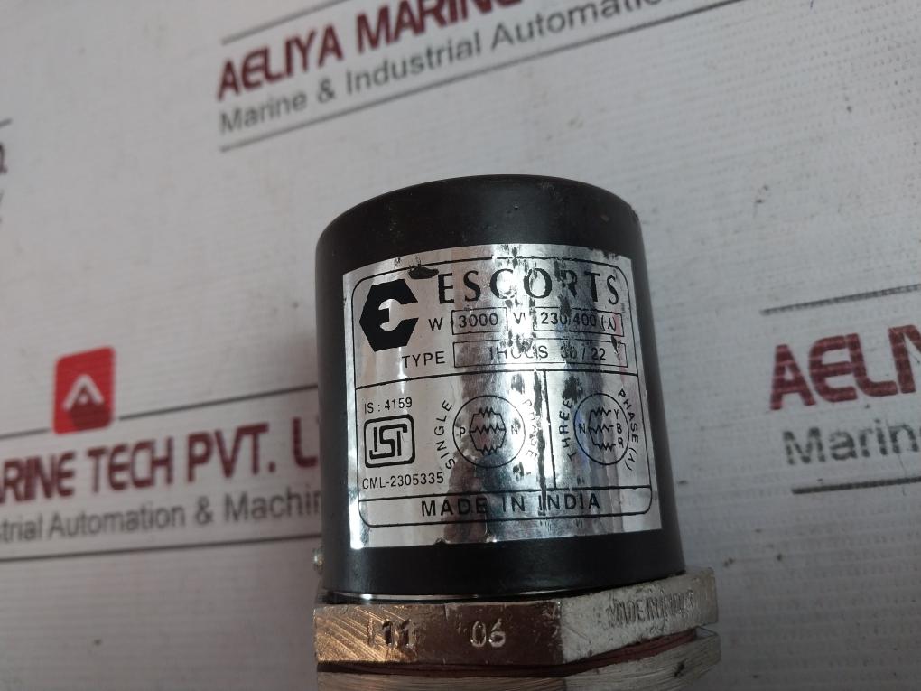 Escorts Ihcus 30/22 Industrial Water Immersion Heating Element 230Vac