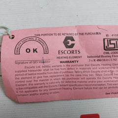 Escorts Ihcus 30/22 Industrial Water Immersion Heating Element 230Vac
