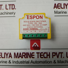 Espon Ee-044 Solid State Rectifier 440Vac/190Vdc 2.0 Amp