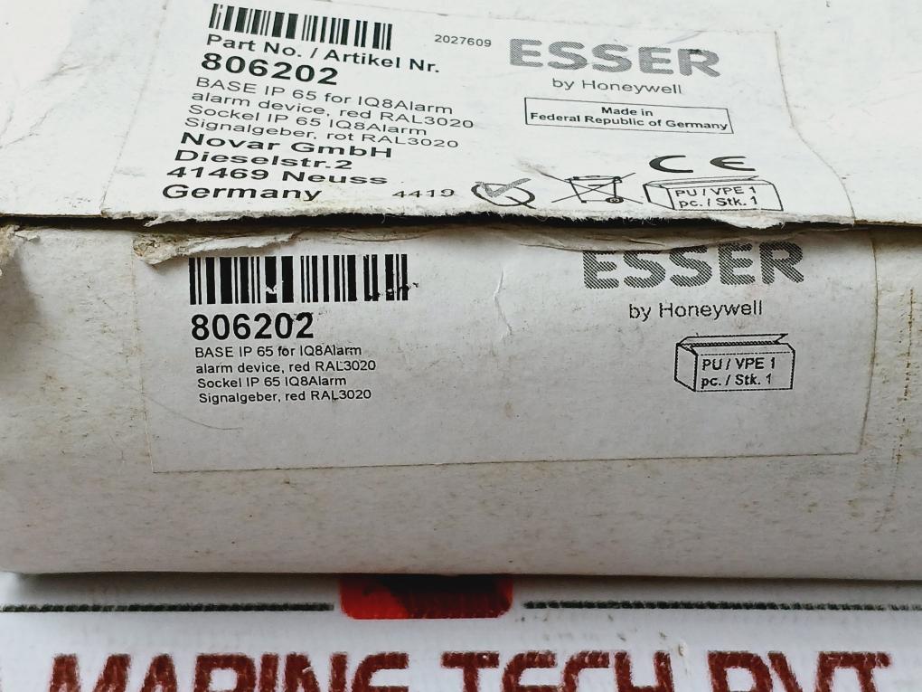 Esser 806202 Alarm Device Base 2027609