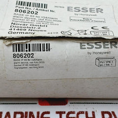 ESSER 806202 Alarm Device Base 2027609