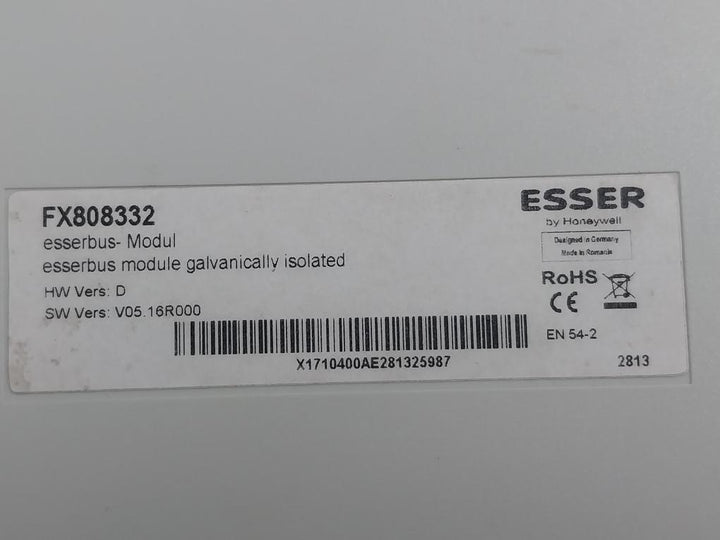 Esser Fx808332 Esserbus Plus With Galvanic Isolator Sw Ver V05.16R000