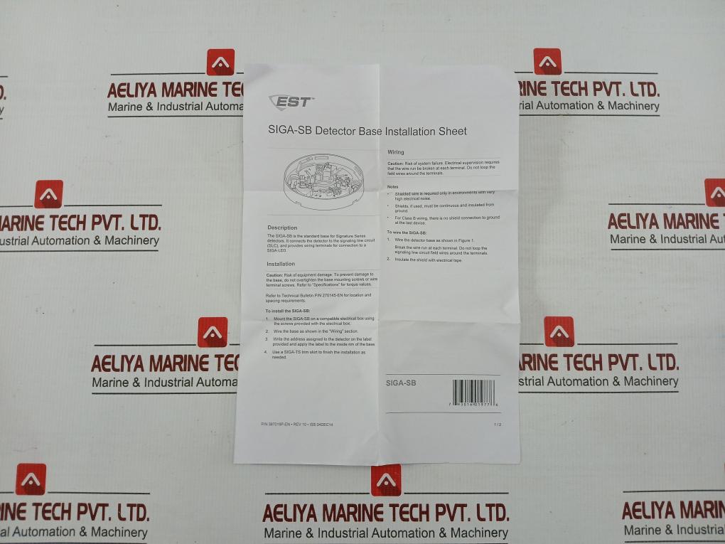 Lot Of 5X Est Siga-sb Detector Base