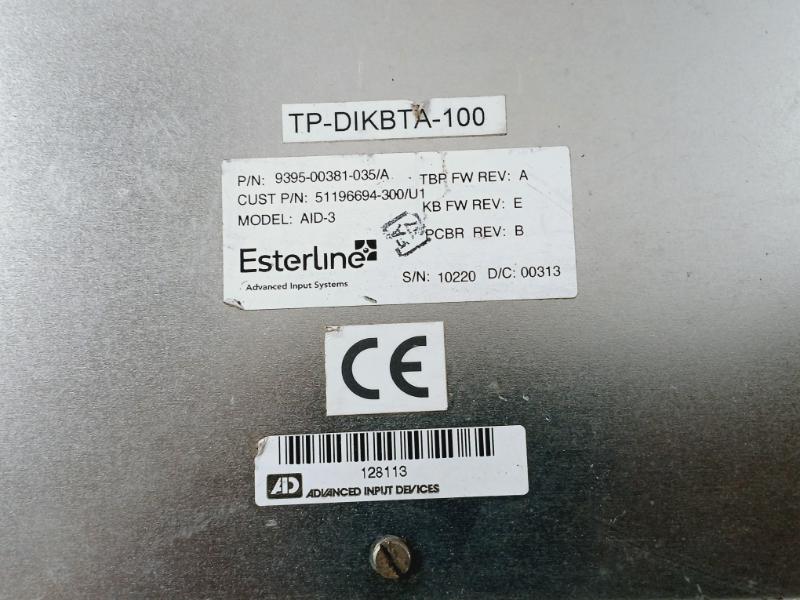 Esterline Aid-3 Advance Input Device Tp-dikbta-100 9395-00381-035/A