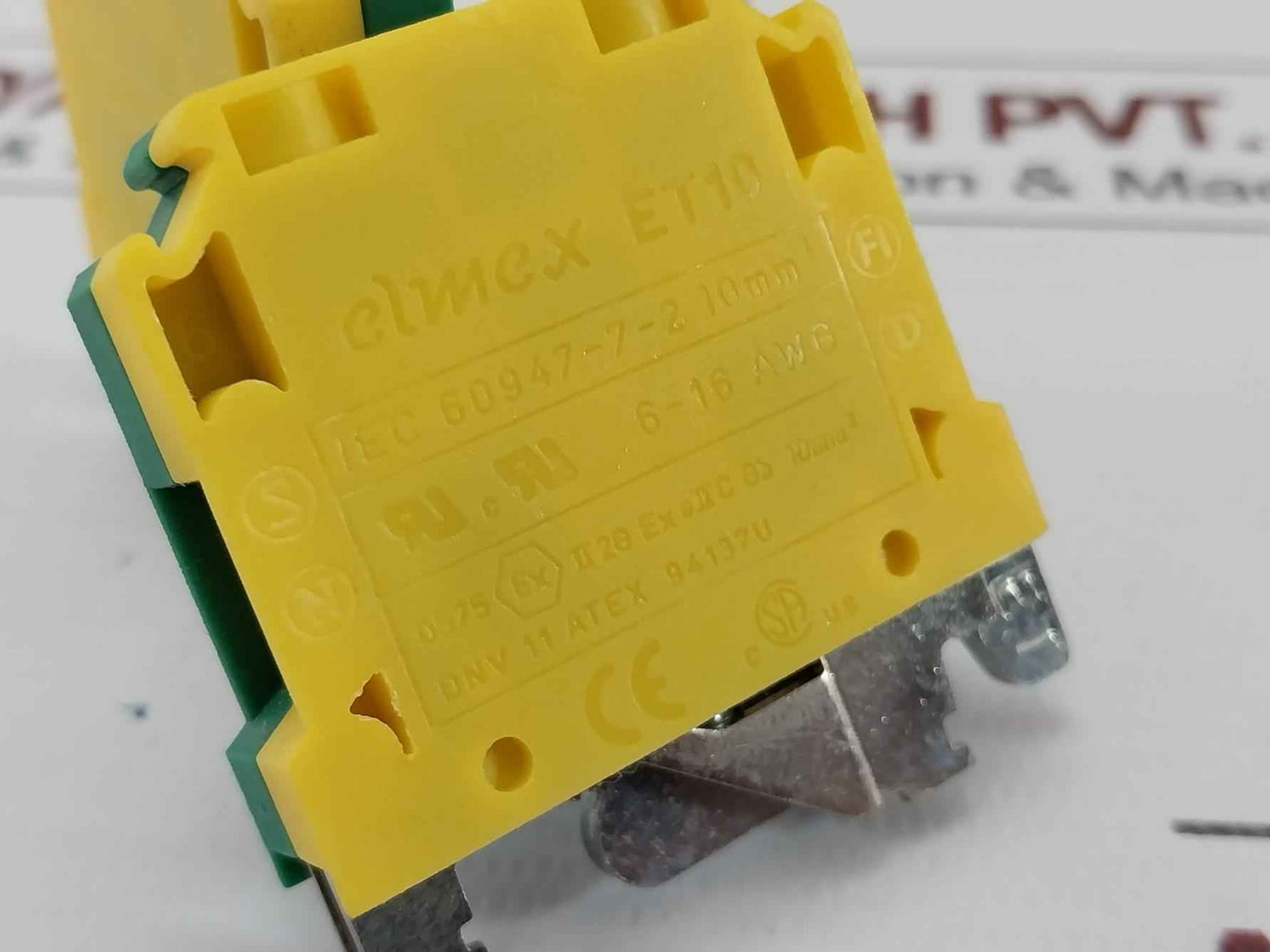 Et10 Screw Connection Terminal Block 10Mm2 Elmex Iec 60947-7-2  (1 Box = 50 Pcs)