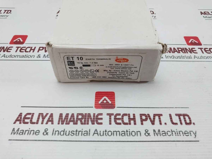 Et10 Screw Connection Terminal Block 10Mm2 Elmex Iec 60947-7-2  (1 Box = 50 Pcs)