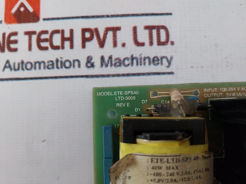 Ete-sps40-ltd-3009 Power Supply/Distribution Pc Board Module 100-264V Ac Rev.E