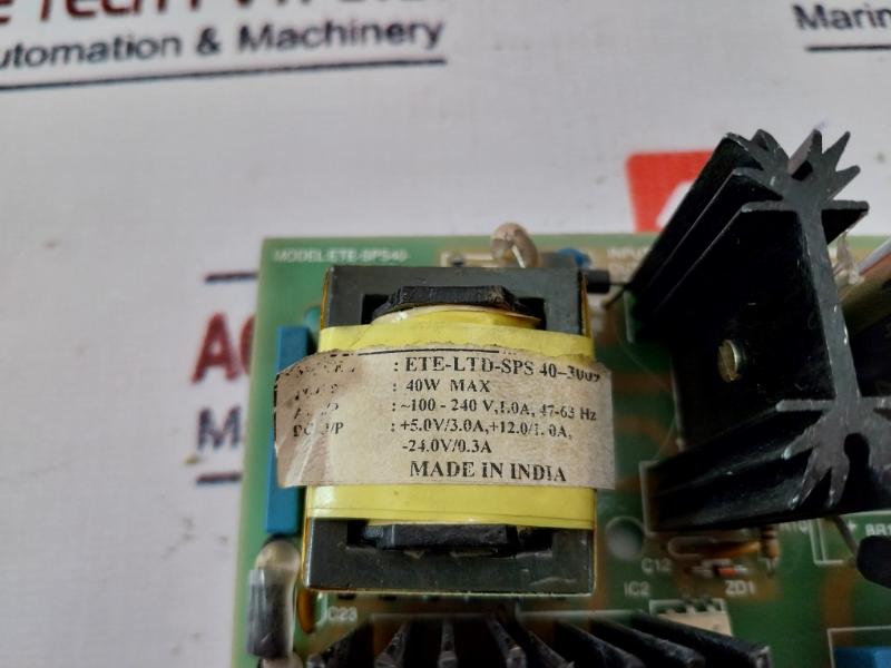 Ete-sps40-ltd-3009 Power Supply/Distribution Pc Board Module 100-264V Ac Rev.E