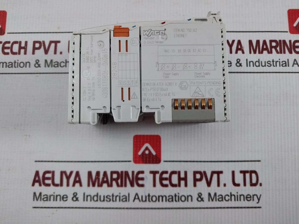 Ethernet Fieldbus Controller 24 Vdc 750-342 Wago