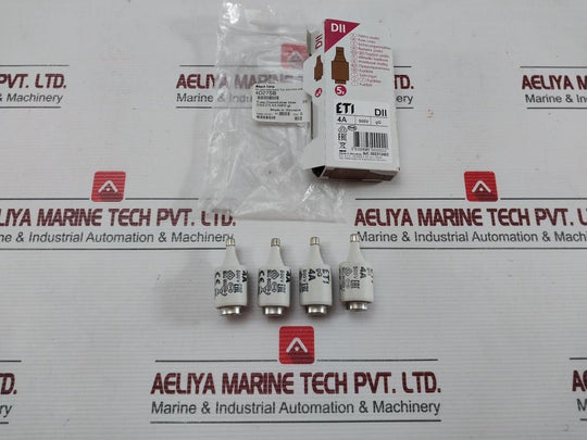Eti Slow Blow Diazed Fuse Link 002312402, 4A 500V (1 Box =4 Pieces)