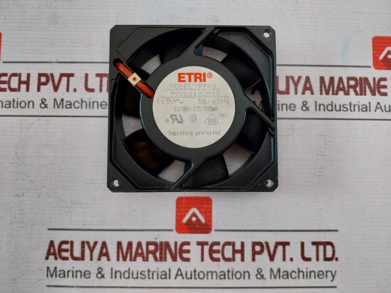 Etri 99Xu0182000 Cooling Fan 12/9W 135/105Ma 115V 50/60Hz