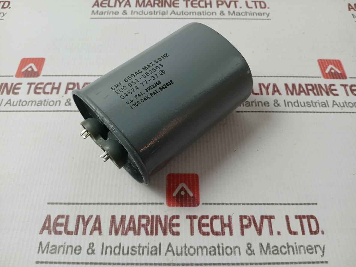 Euc 951-352503 Motor Run Capacitor 660Ac Max 60 Hz New