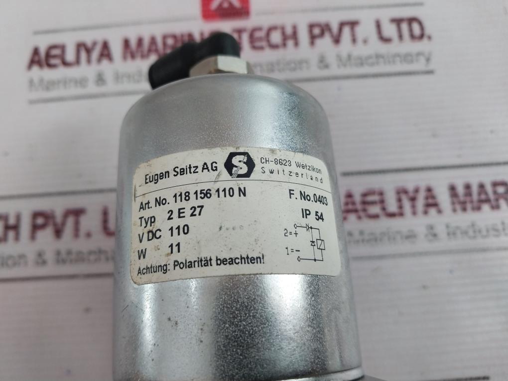 Eugen Seitz 118 156 110 N Solenoid Valve 32 Bar 10A 250V