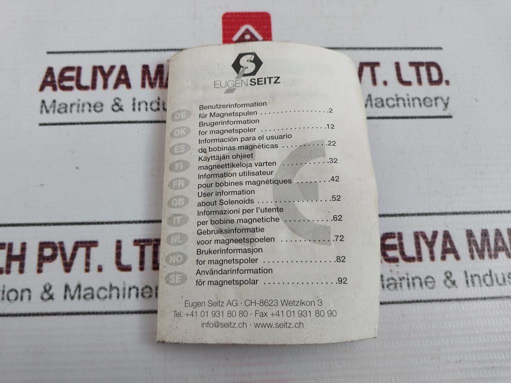 Eugen Seitz 118 156 170 N Solenoid Valve Coil 10A 250V