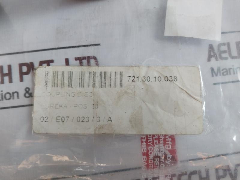 Eureka 22888-001 Coupling Disc Stainless Steel 518.50.10.038