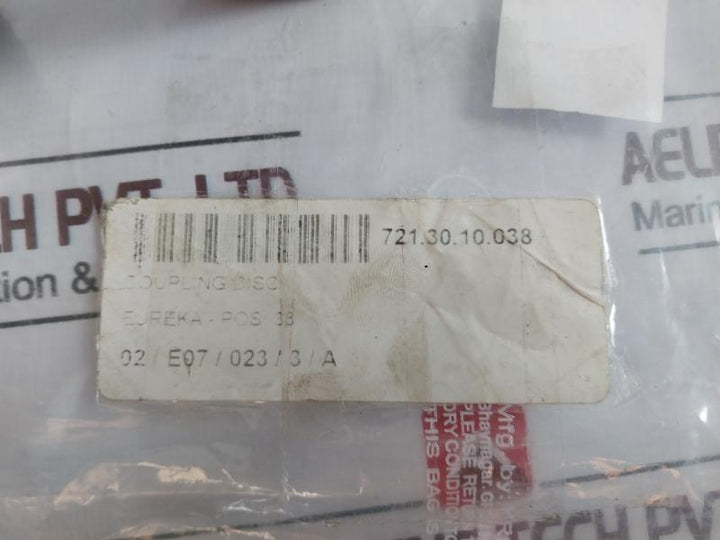 Lot Of 2X EUREKA 22888-001 Coupling Disc Stainless Steel 518.50.10.038