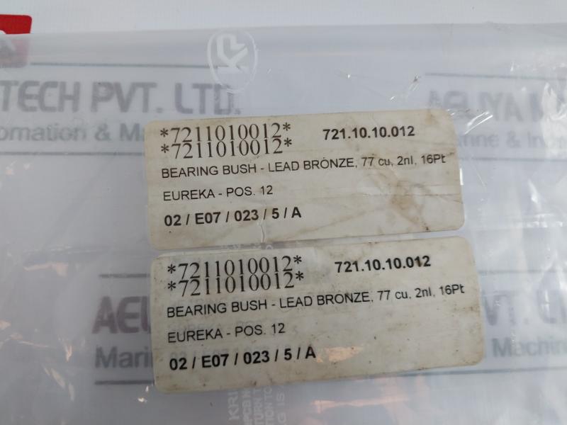 Eureka 77 Cu Bearing Bush, Lead Bronze, 2Nl, 16Pt
