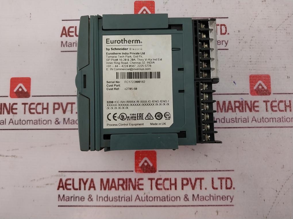 Eurotherm 3208 Temperature/ Process Controller 100-230Vac 2A 240Vac 12Vdc 12Ma