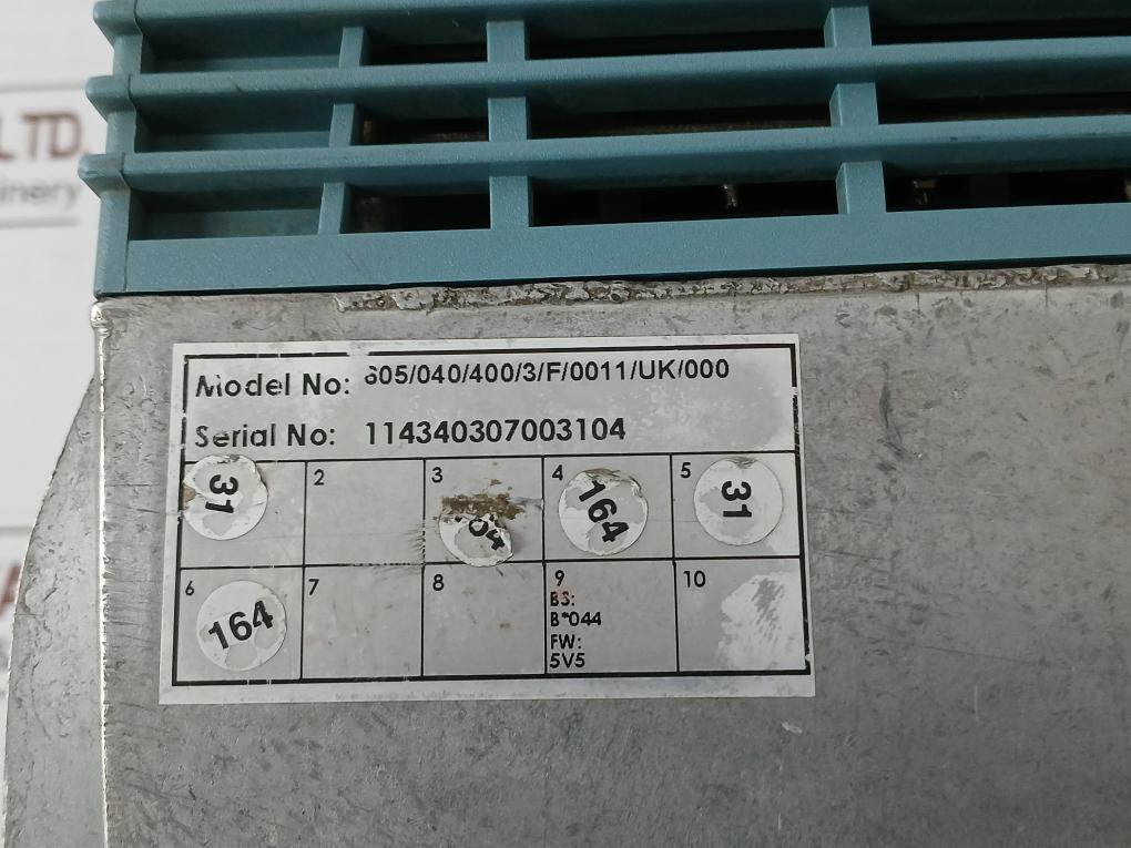 Eurotherm 605/040/400/3/F/0011/Uk/000 Internal Ssd Drive E142140 5V5