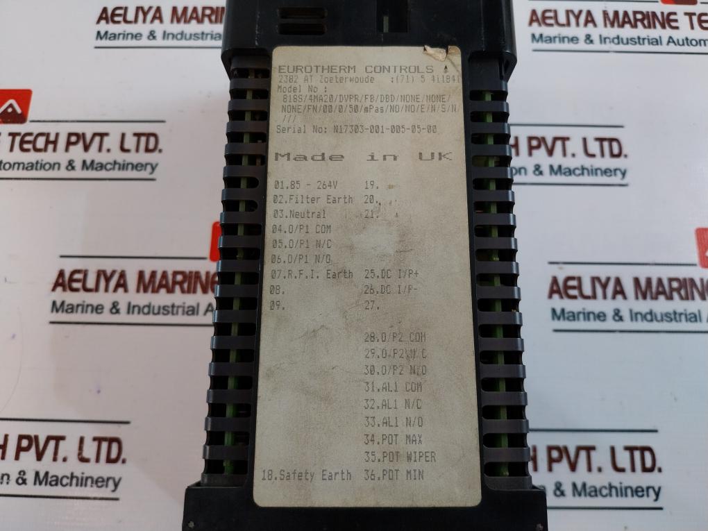 Eurotherm 818S Temperature Controller 100-240Vac, +10% -15%, 48-62Hz, 8.5W