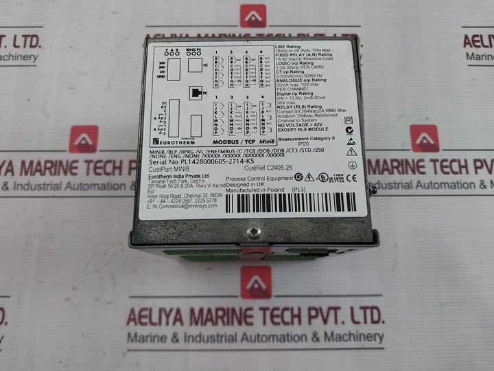 Eurotherm Modbus/Tcp Mini8 Loop Controller 18 Vdc To 28.8Vdc 15W 1A 42Vac/Dc