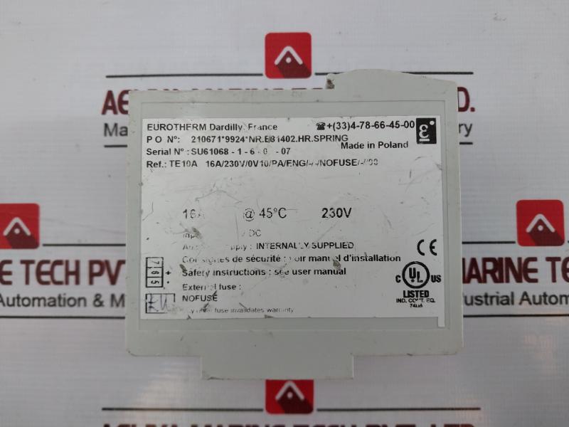 Eurotherm Te10A Thyristor Power Controller 230V 0V10