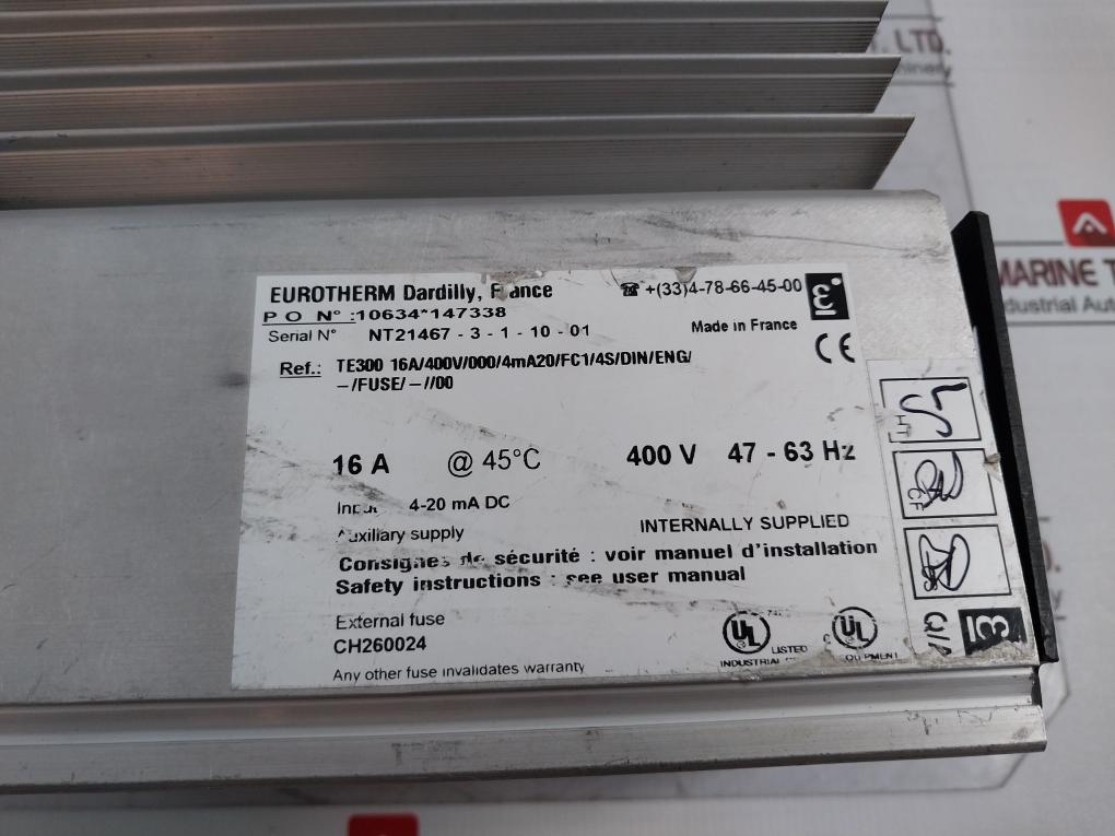 Eurotherm Te300 Power Controller 4–20 Ma Dc Ch260024 400V 47-63 Hz