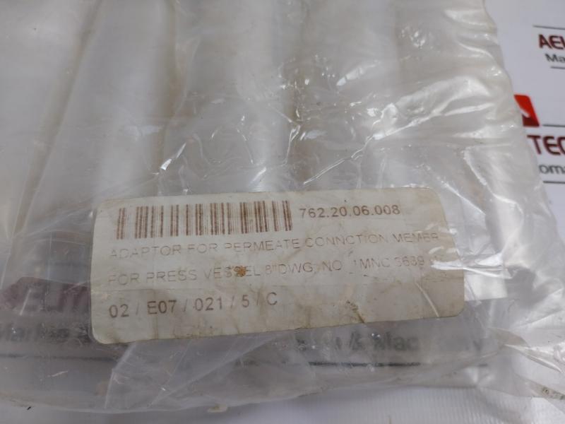 Evac 10093 Adaptor For Permeate Connection Membrane For Press Vessel 8" 1358