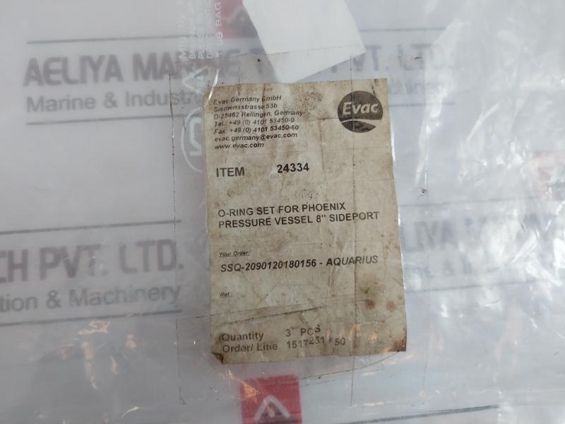 Evac 28203 O-ring Set For Pressure Vessel 600-1000 Psi (40-68bar)