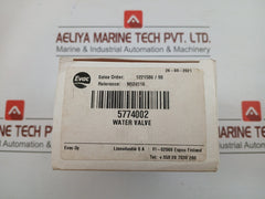 Evac Water Valve 5774002