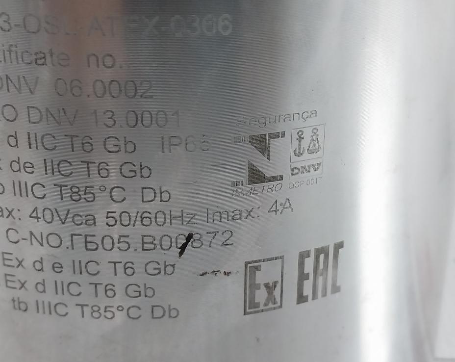 Ex 286 Hernis 40Vac 50/60Hz Explosion-protected Camera Housing
