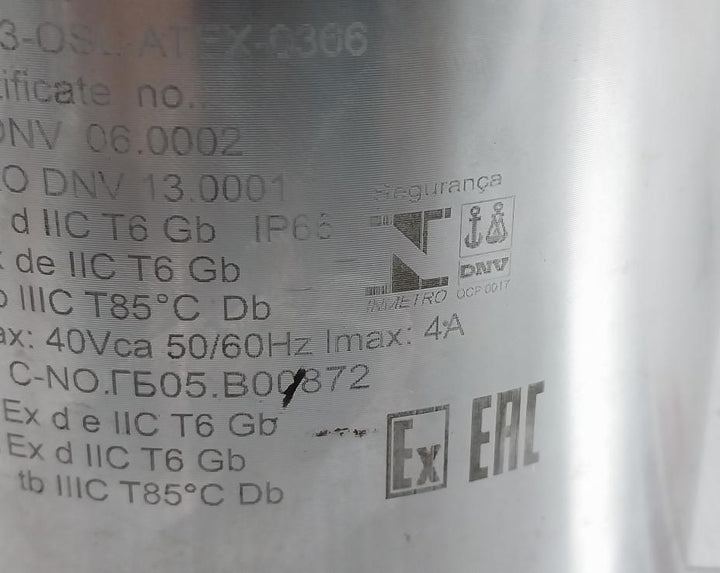 Ex 286 Hernis 40Vac 50/60Hz Explosion-protected Camera Housing