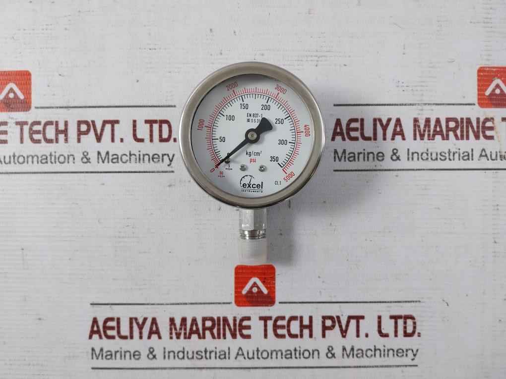 Excel En 837-1 Analog Pressure Gauge 0-5000 Psi