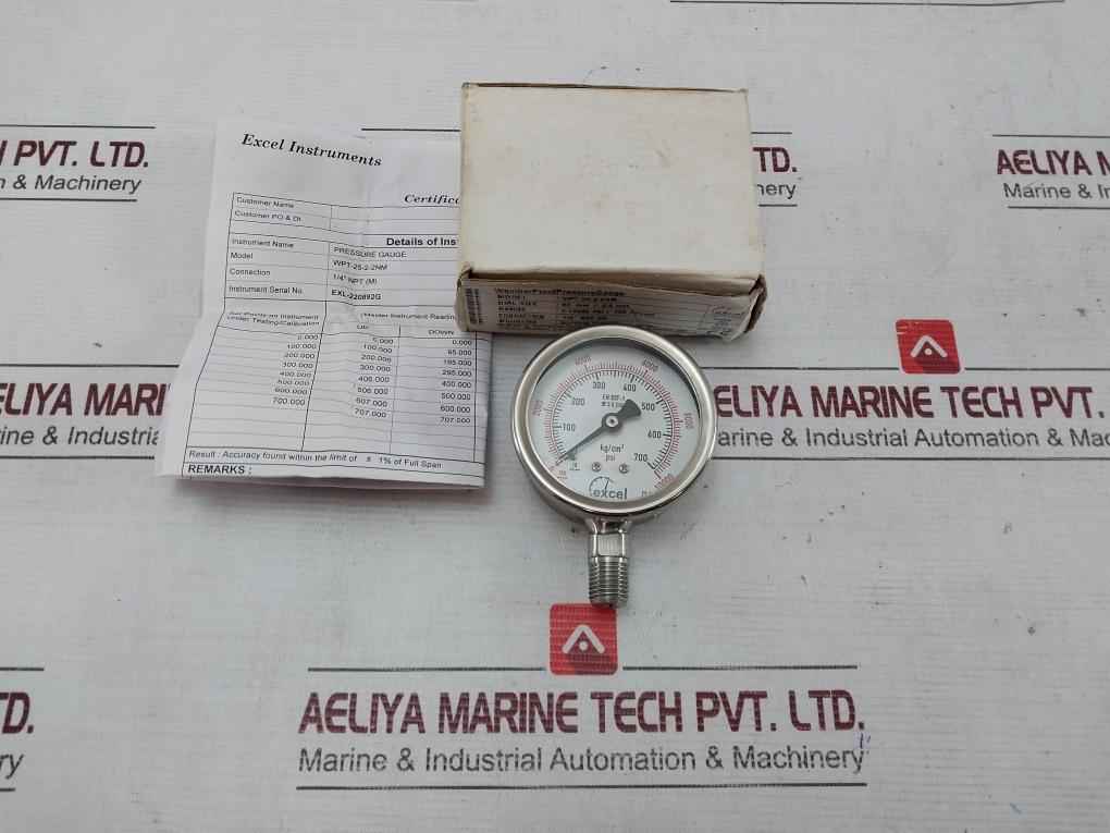 Excel En 837-1 Wpt-25-2-2Nm Digital Pressure Gauge 0-10000 Psi